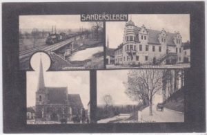 06456 Sandersleben (Arnstein), u.a. Eisenbahnbrücke, ca. 1905