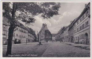 06526 Sangerhausen, Markt mit Rathaus, ca. 1935