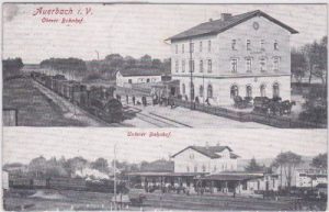 08209 Auerbach im Vogtland, Bahnhof, ca. 1920