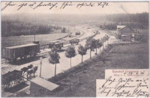 08223 Grünbach im Vogtland, Bahnhof, ca. 1900