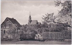 09569 Oederan/Sachsen, Straßenansicht, Kirche, ca. 1960
