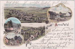09456 Arnsfeld im Erzgebirge (Mildenau), Farblitho, ca. 1900