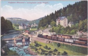 09429 Floßplatz im Erzgebirge (Wolkenstein), Bahnhof, ca. 1915