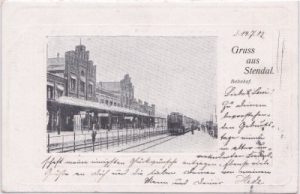 39576 Stendal, Bahnhof, Eisenbahn, ca. 1900