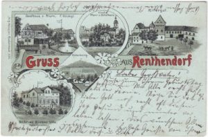 07646 Renthendorf, u.a. Gasthaus Zum Stern, Litho, ca. 1895