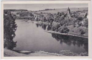 07929 Saalburg, Blick aus dem Hildengrund, ca. 1960
