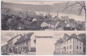 79739 Niederschwörstadt (Schwörstadt), u.a. Schule, ca. 1915
