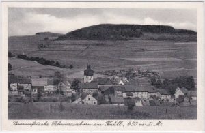 34639 Schwarzenborn am Knüll, Ortsansicht, ca. 1950