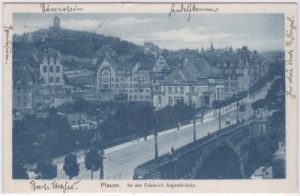 08523 Plauen im Vogtland, Friedrich-August-Brücke, ca. 1915