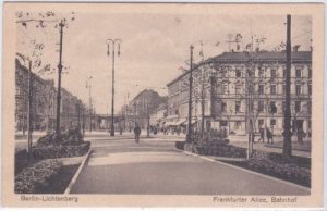 10247 Berlin-Lichtenberg, Frankfurter Allee, Bahnhof, ca. 1925
