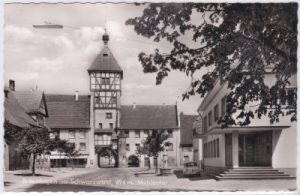 78199 Bräunlingen im Schwarzwald, Straßenansicht, ca. 1965