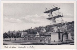 31061 Alfeld an der Leine, Schwimmbad-Stadion, ca. 1955