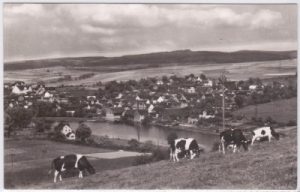 34302 Guxhagen an der Fulda, Ortsansicht, ca. 1960