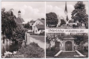 86931 Prittriching, u.a. Kriegerdenkmal, ca. 1965