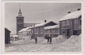 Röros, Straßenansicht im Winter, ca. 1930