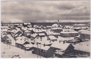 Hammerfest, Finnmark, Ortsansicht im Winter, ca. 1930