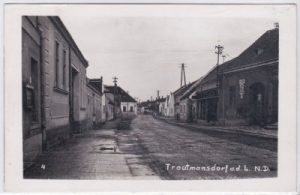 Trautmannsdorf an der Leitha, Straßenansicht, ca. 1930