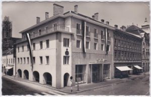 Korneuburg, Straßenansicht, Sparkasse, 1959