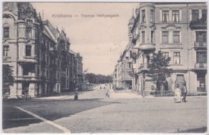Kristiania, Thomas Heftyesgade, Straßenansicht, ca. 1910