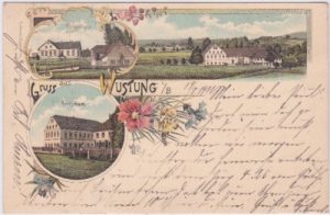 Wustung in Böhmen (Böhmisch-Weigsdorf), Farblitho, ca. 1900