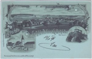 Gallneukirchen, u.a. Riedegg, Mondscheinlitho, ca. 1895