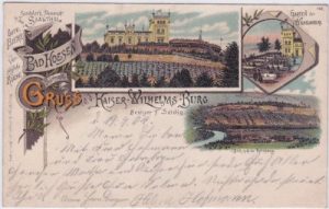 06628 Bad Kösen, Kaiser-Wilhelms-Burg, Farblitho, ca. 1900