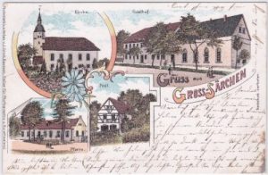 02999 Groß Särchen (Lohsa), Gasthof, Farblitho, ca. 1900
