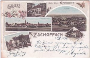 04668 Zschoppach (Thümmlitzwalde), Farblitho, ca. 1895