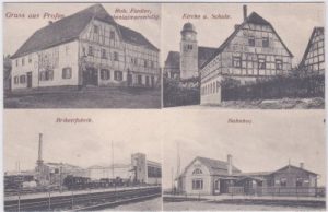 06729 Profen (Elsteraue), u.a. Bahnhof, ca. 1915