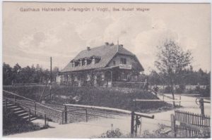 08485 Irfersgrün im Vogtland (Lengenfeld), Haltestelle, ca. 1915