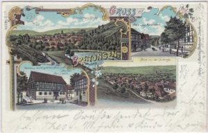 06536 Breitungen am Harz, Oberdorf, Farblitho, ca. 1900