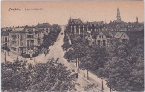 08056 Zwickau, Bahnhofstraße, ca. 1915