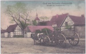 15910 Schlepzig (Spreewald), Straßenansicht, ca. 1915
