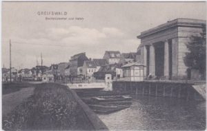 17489 Greifswald, Steinbrückertor, Hafen, ca. 1915