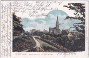 17489 Greifswald, Wallpromenade, ca. 1900