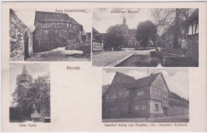 37327 Beuren (Eichsfeld), u.a. Gasthof, ca. 1925