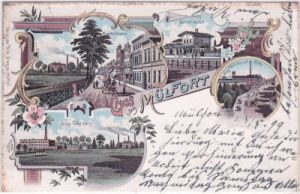 41238 Mönchengladbach, Rheydt-Mülfort, Farblitho, ca. 1895