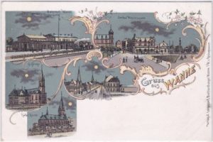 44649 Wanne (Wanne-Eickel), Mondschein-Farblitho, ca. 1900