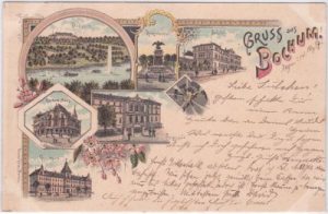 44787 Bochum, u.a. Bahnhof, Farblitho, ca. 1895