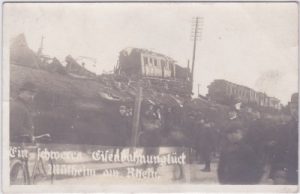 51065 Mülheim am Rhein (Köln), Eisenbahn-Unglück, ca. 1915