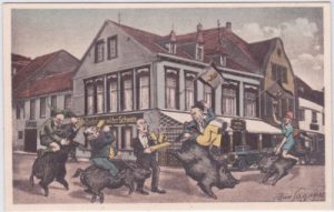 53518 Adenau in der Eifel, Gasthof zum wilden Schwein, ca. 1925