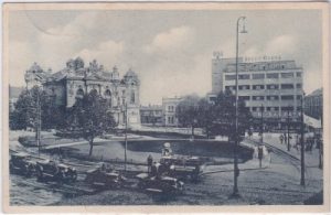 Mährisch Ostrau (Ostrava), Straßenansicht, ca. 1930