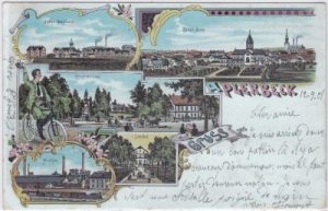 44287 Dortmund-Aplerbeck, u.a. Bahnhof, Farblitho, ca. 1900