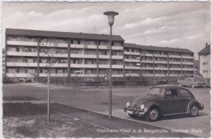 69469 Weinheim an der Bergstraße (West), Stettiner Platz, ca. 1965