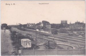 39288 Burg (bei Magdeburg), Bahnhof, ca. 1915