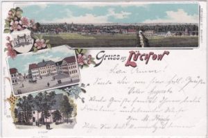 29439 Lüchow (Wendland), Marktplatz, Farblitho, ca. 1895