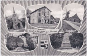 27628 Hagen im Bremischen, u.a. Geschäft, ca. 1960