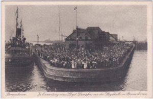 27576 Bremerhaven, Lloydhalle, Lloyd-Dampfer, ca. 1935