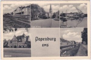 26871 Papenburg/Ems, u.a. Bahnhof, ca. 1955