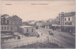 26757 Borkum, Bahnhof mit Bahnhofstrasse, ca. 1905
